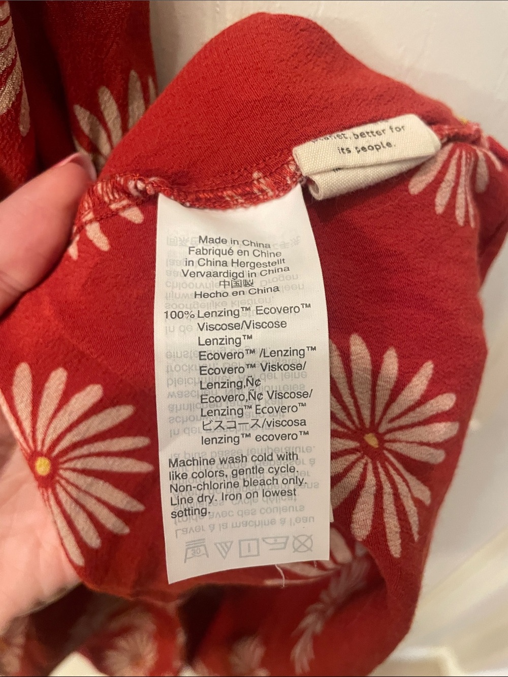 Madewell Red Floral Short Sleeve Wrap Maxi Dress - Picture 5 of 6